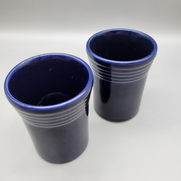 Fiesta Dining Vintage Cobalt Blue Fiesta Ware Water Glasses Vintage